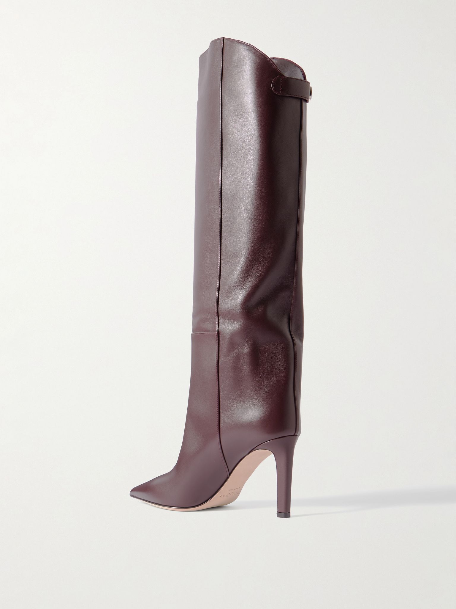 Alizze 85 leather knee boots Burgundy - 3