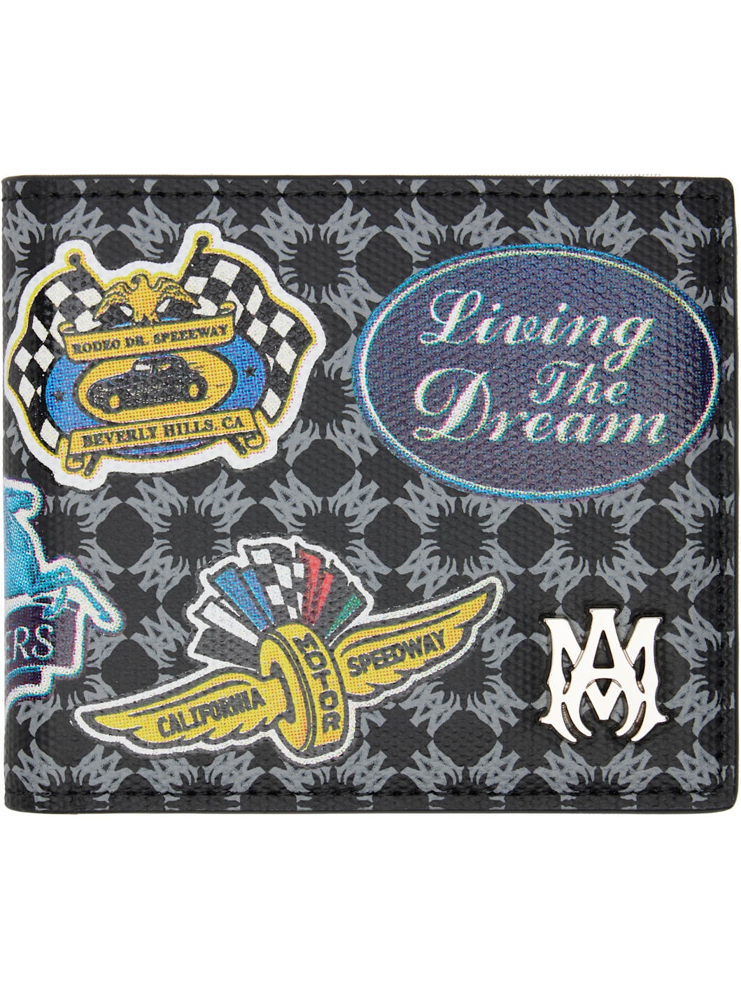 Black Station Patch Bifold Wallet - 1