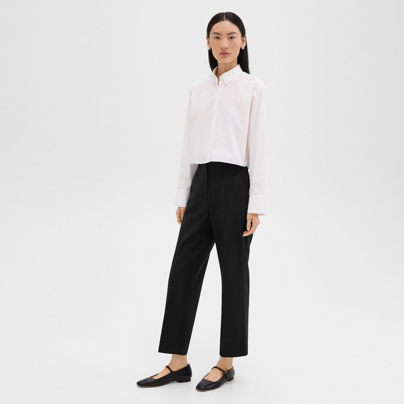 Theory Cropped Shirt in Good Cotton outlook
