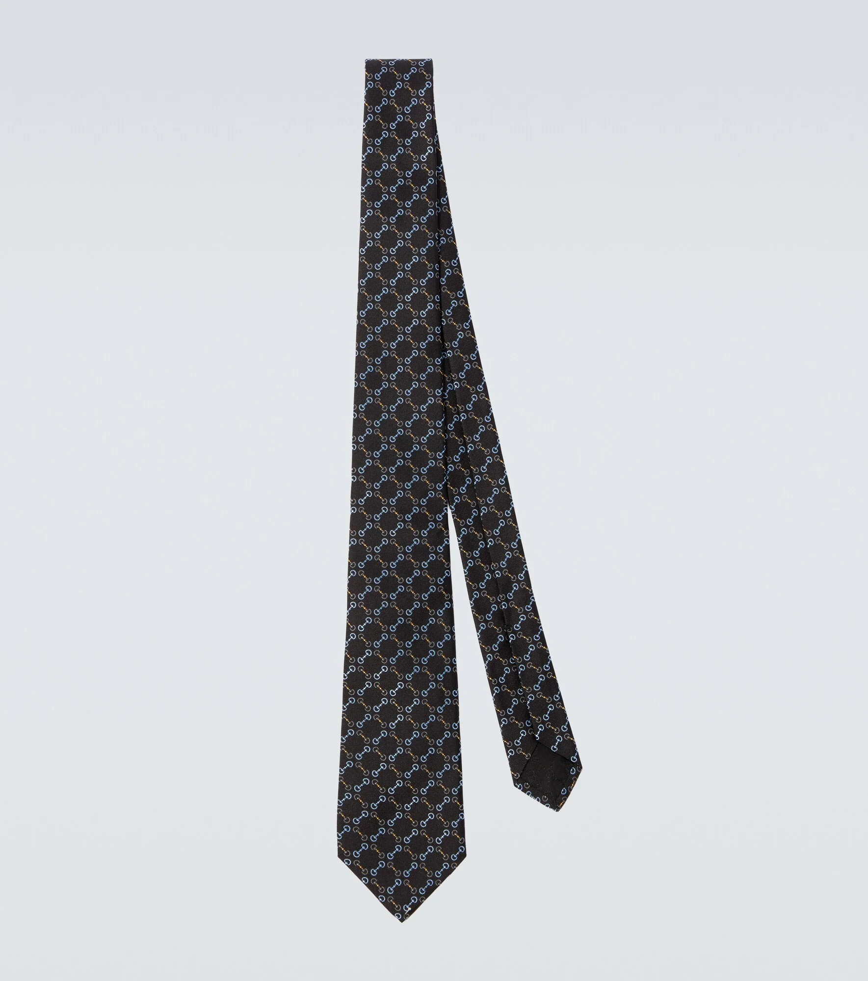 Horsebit silk jacquard tie - 1