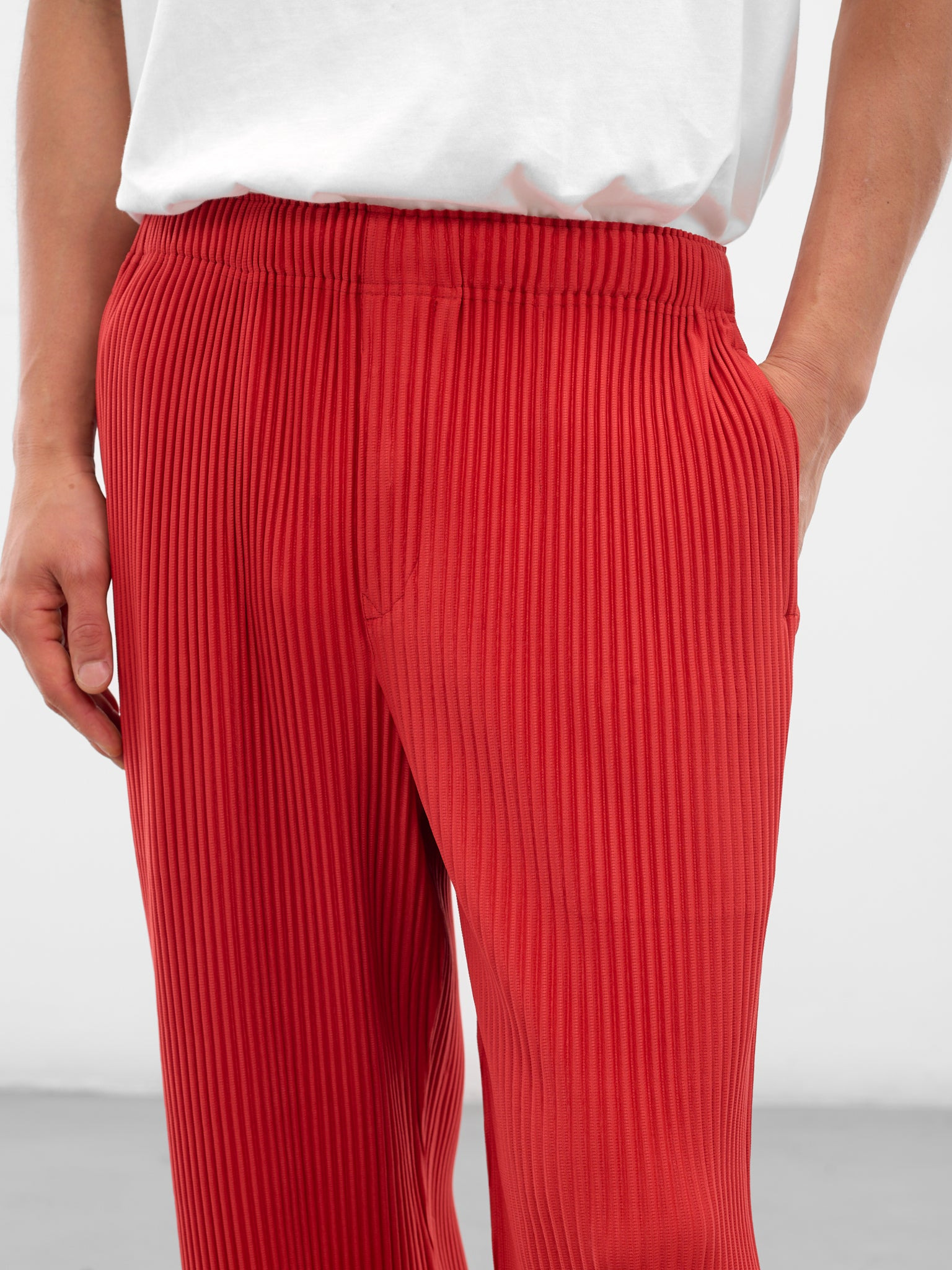 Red Monthly Colors Pleated Trousers - 4