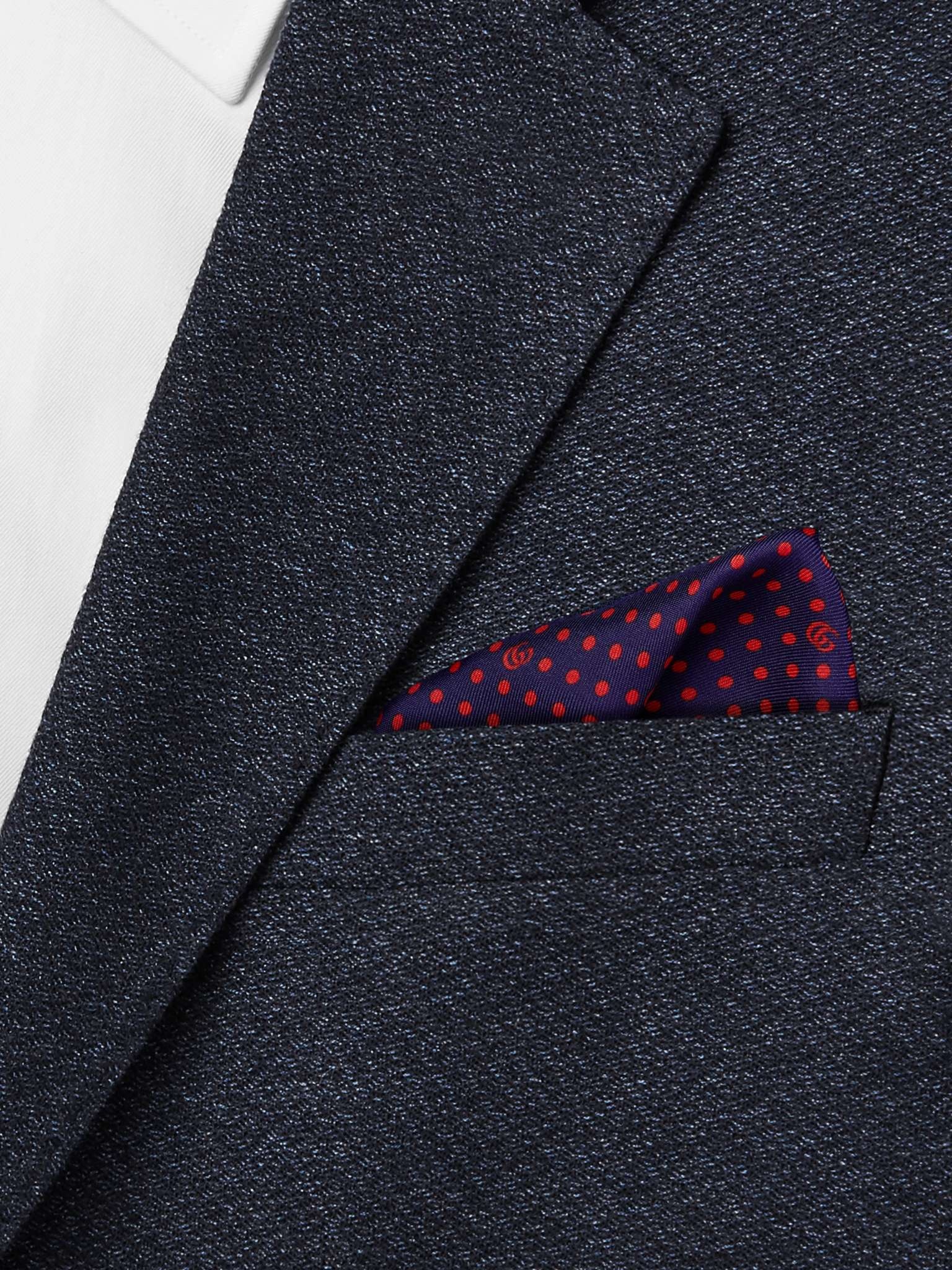 Logo-Print Silk-Twill Pocket Square - 6