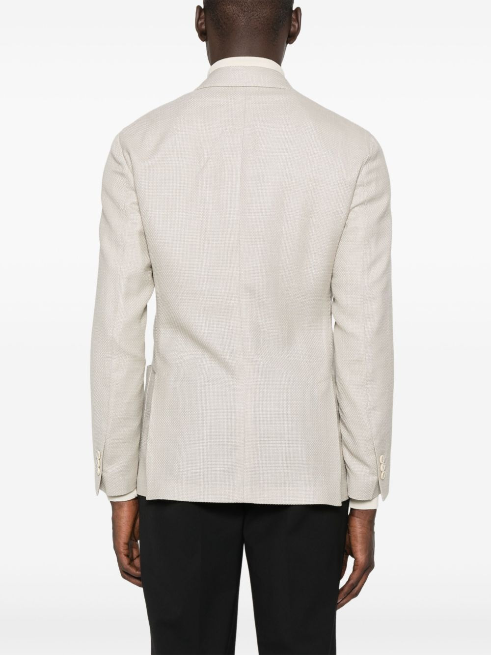 patch pocket two button jacket - 4
