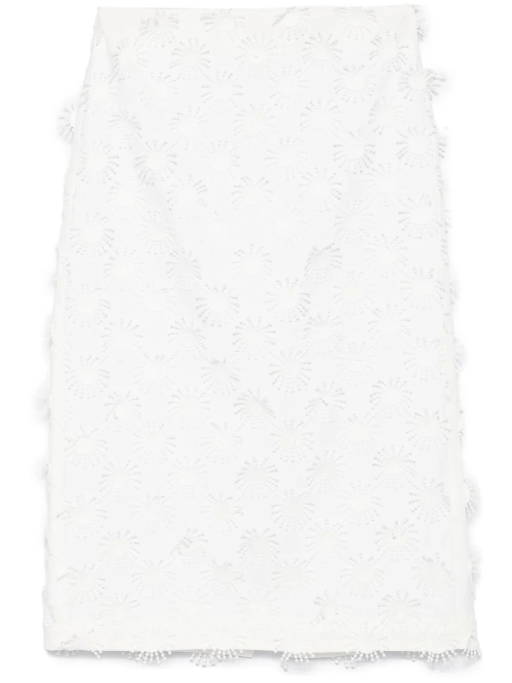 appliqué-detail midi skirt - 1