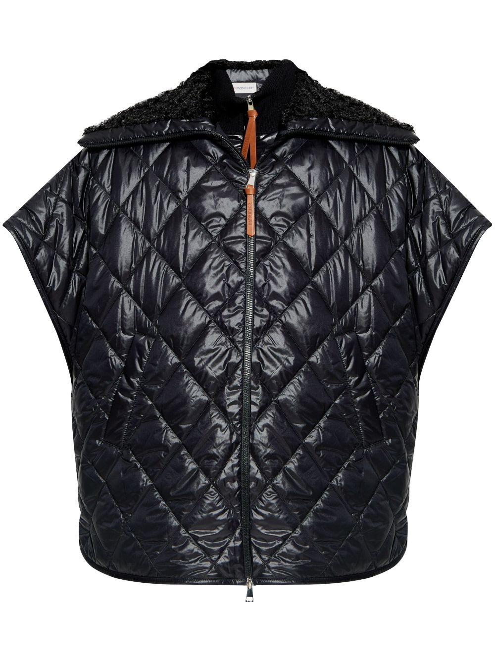 padded cape coat - 1