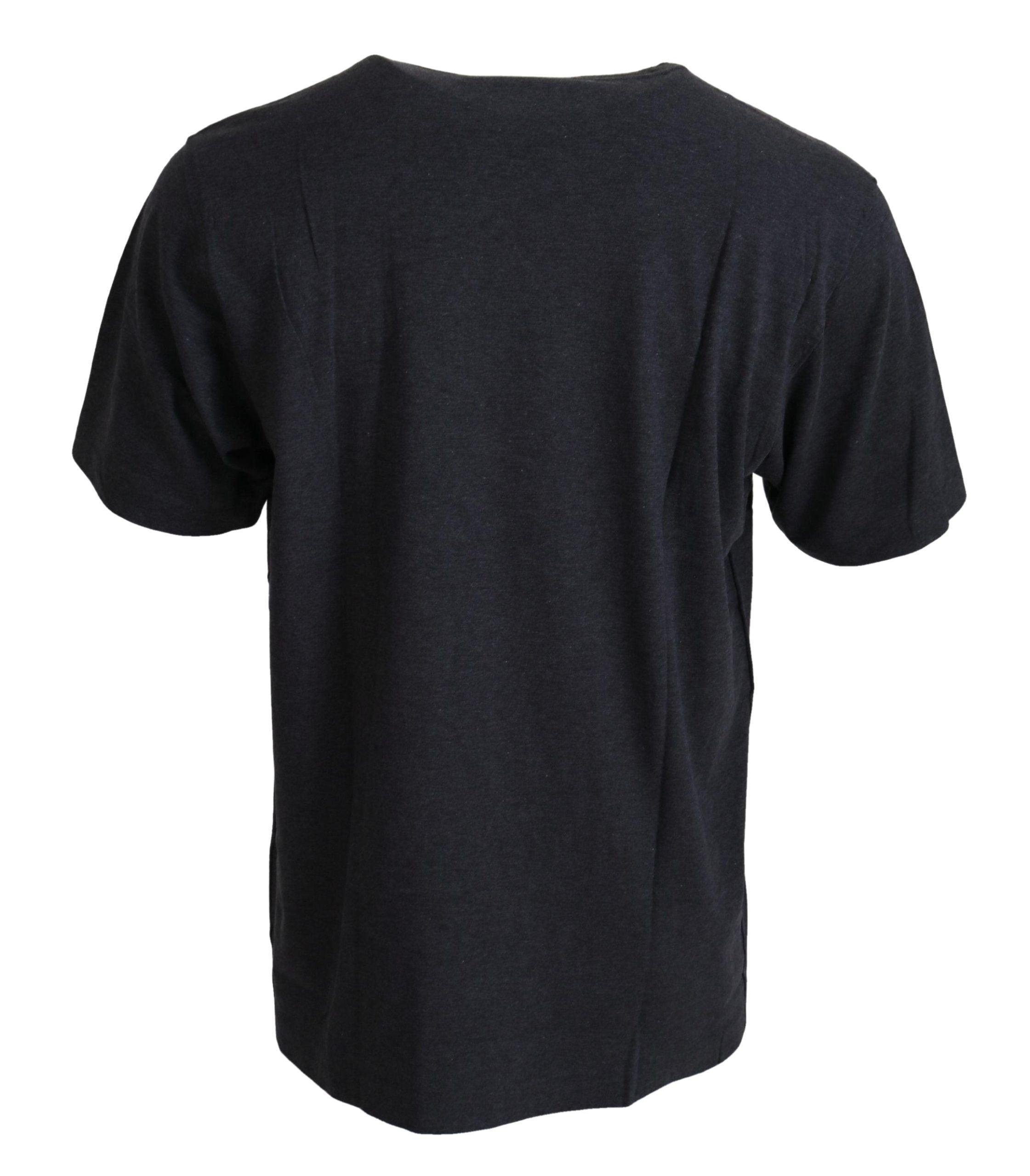 Dolce & Gabbana Gray Crewneck Cotton Short Sleeve  T-shirt - 3