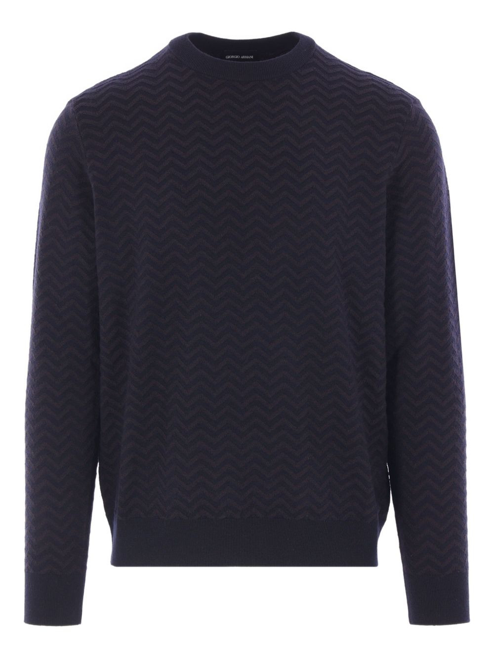 CHEVRON-PATTERN WOOL SWEATER - 1