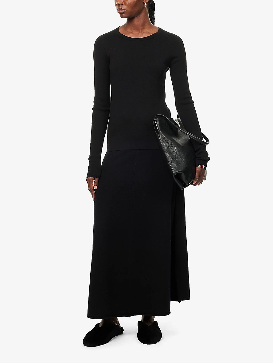 n°388 ease cashmere-blend knitted midi skirt - 2