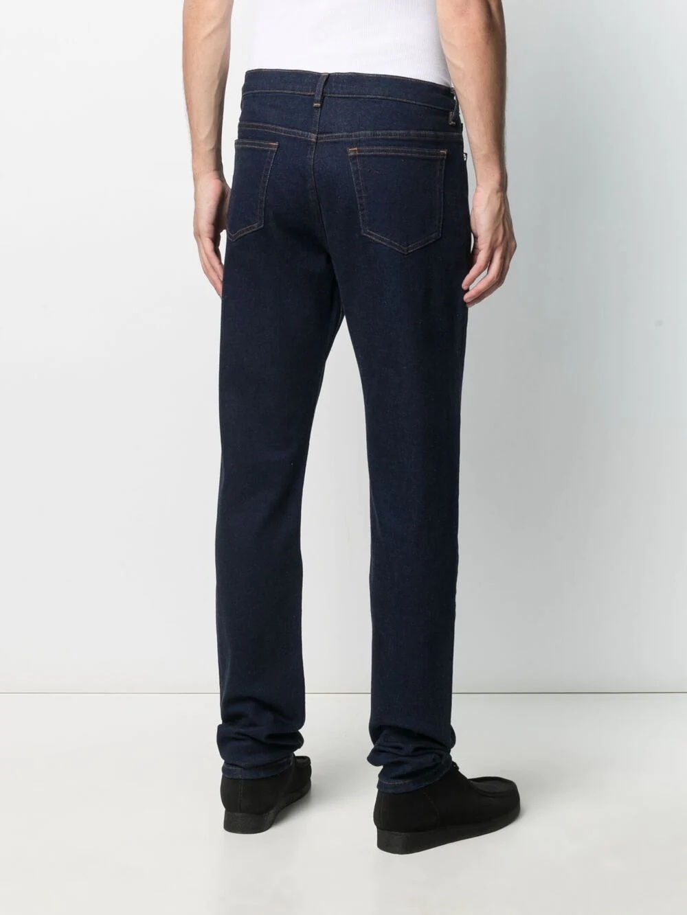 straight-leg dark-wash jeans - 4