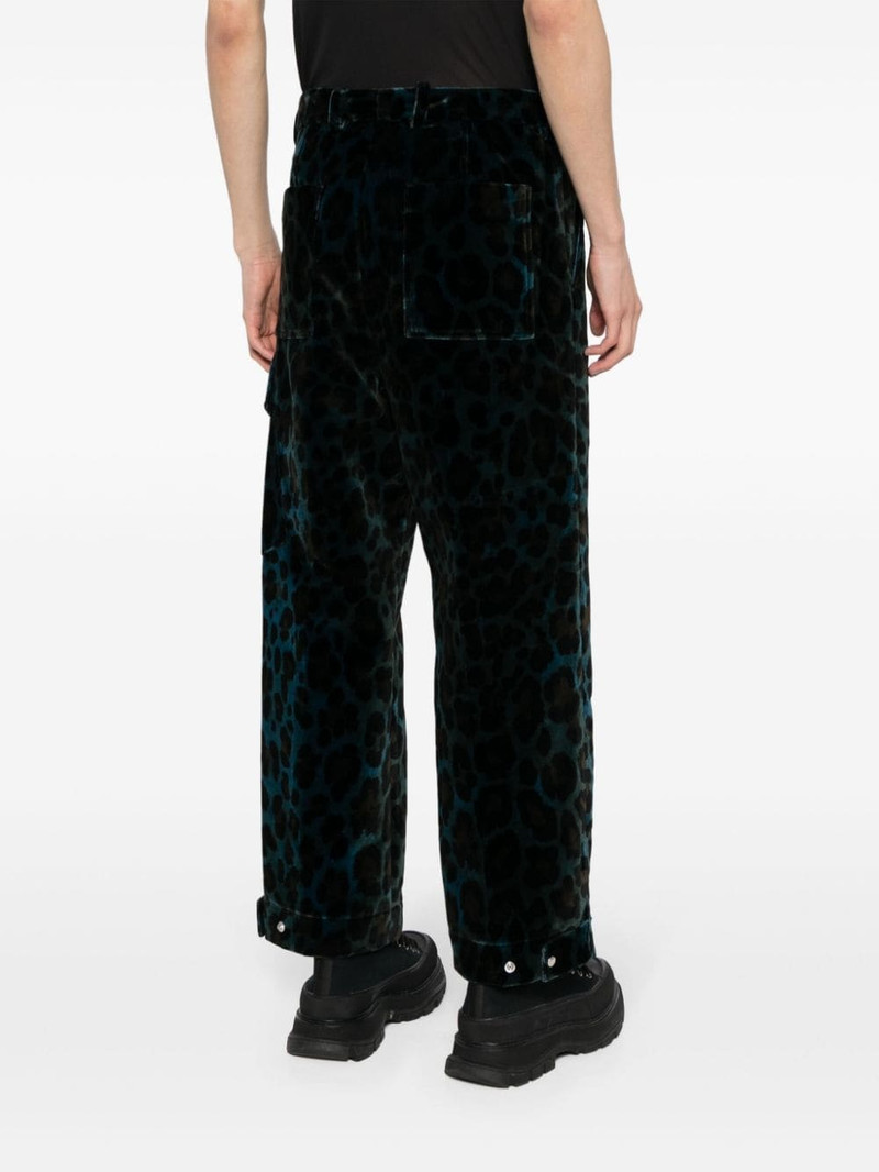 Combine leopard-print cargo trousers 4