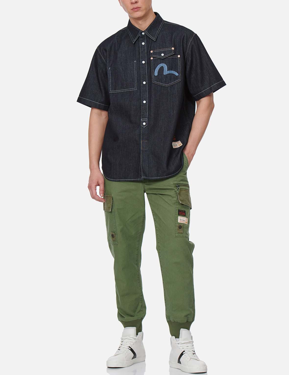 FABRIC BLOCKING CARGO JOGGER PANTS - 4