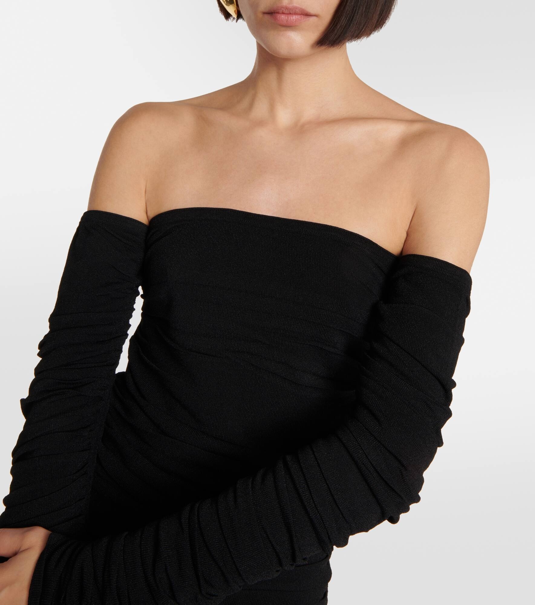 Trikera off-shoulder jersey maxi dress - 4