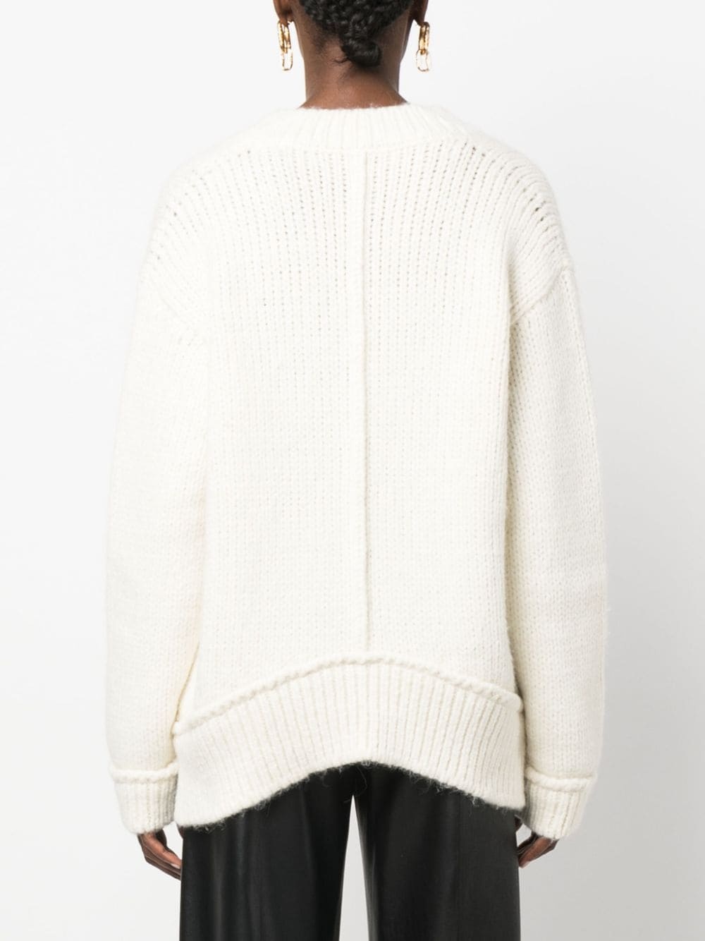 V-neck wool jumper - 2