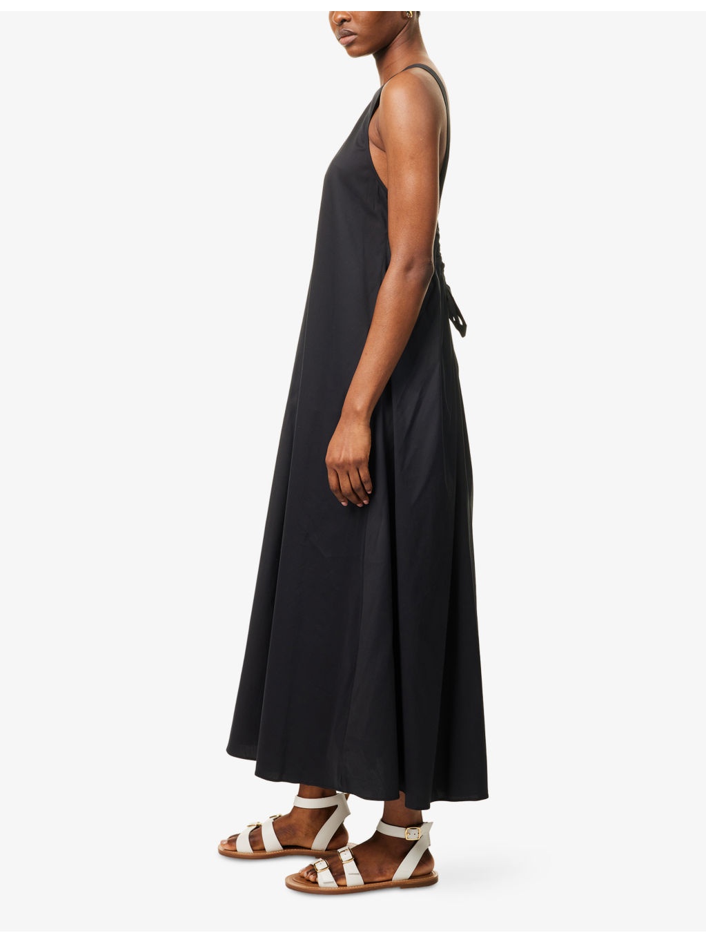 Romea Scoop-Back Cotton-Blend Midi Dress - 3