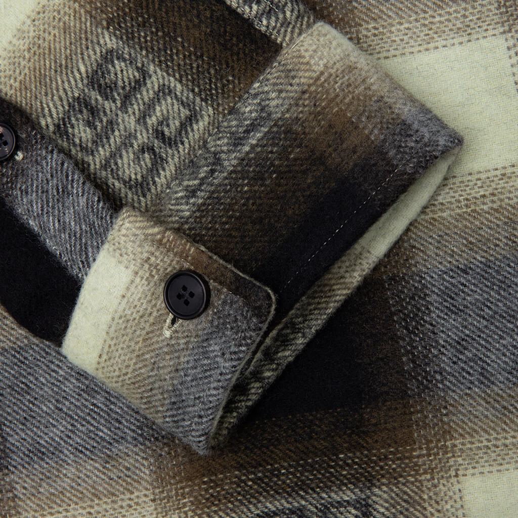 GIVENCHY CLASSIC FIT ALL OVER PRINT L/S OVERSHIRT - KHAKI/BLACK - 5