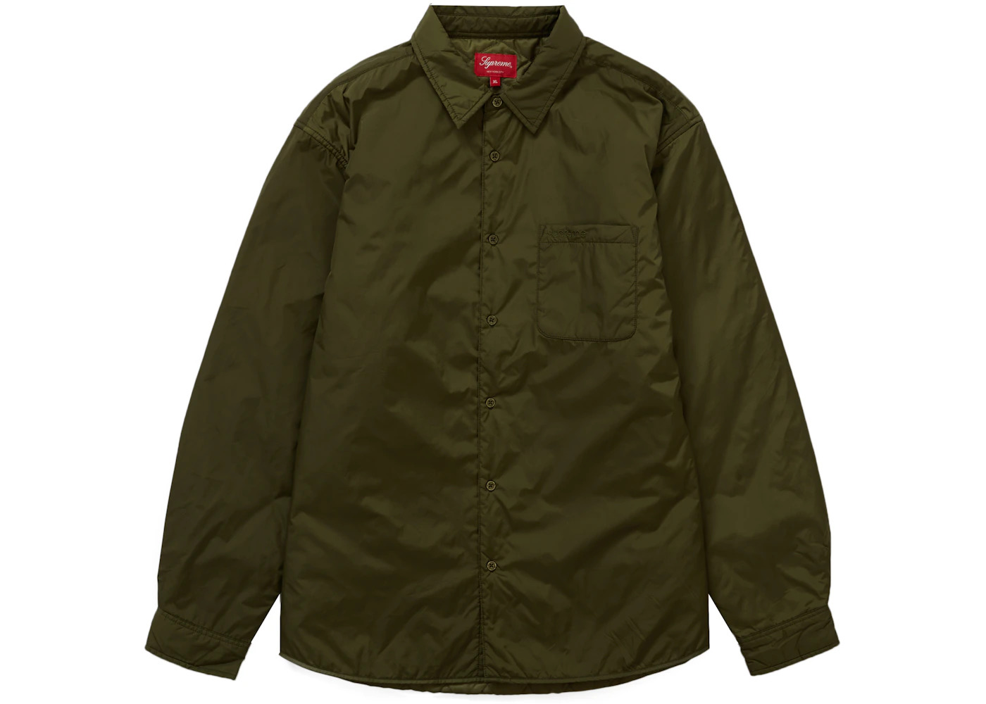 Supreme Nylon Filled Shirt Olive - 1