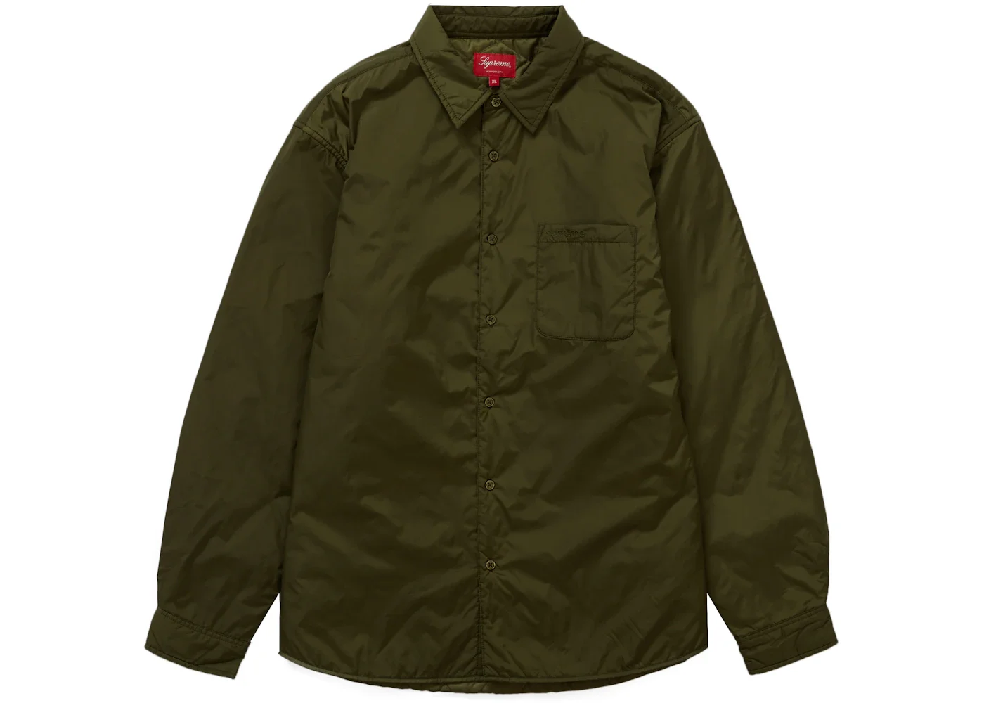 Supreme Nylon Filled Shirt Olive - 1