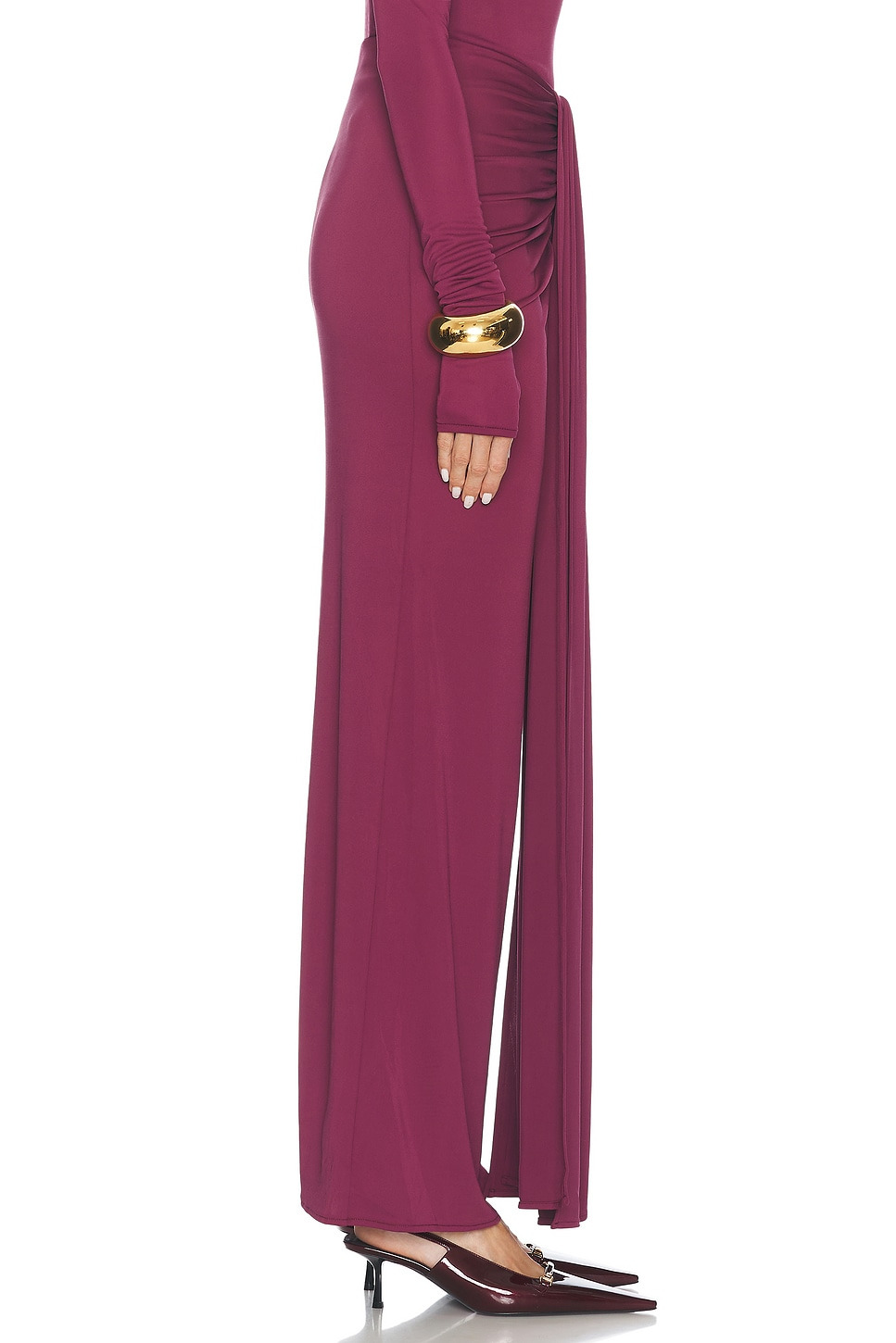 Matte Jersey Long Wrap Skirt - 3