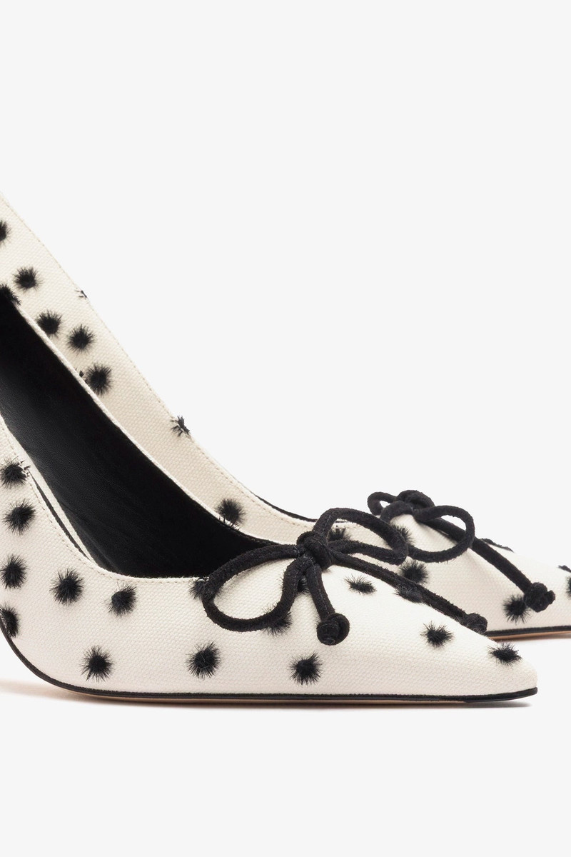 Linda Pump Polka Dots Ivory 4