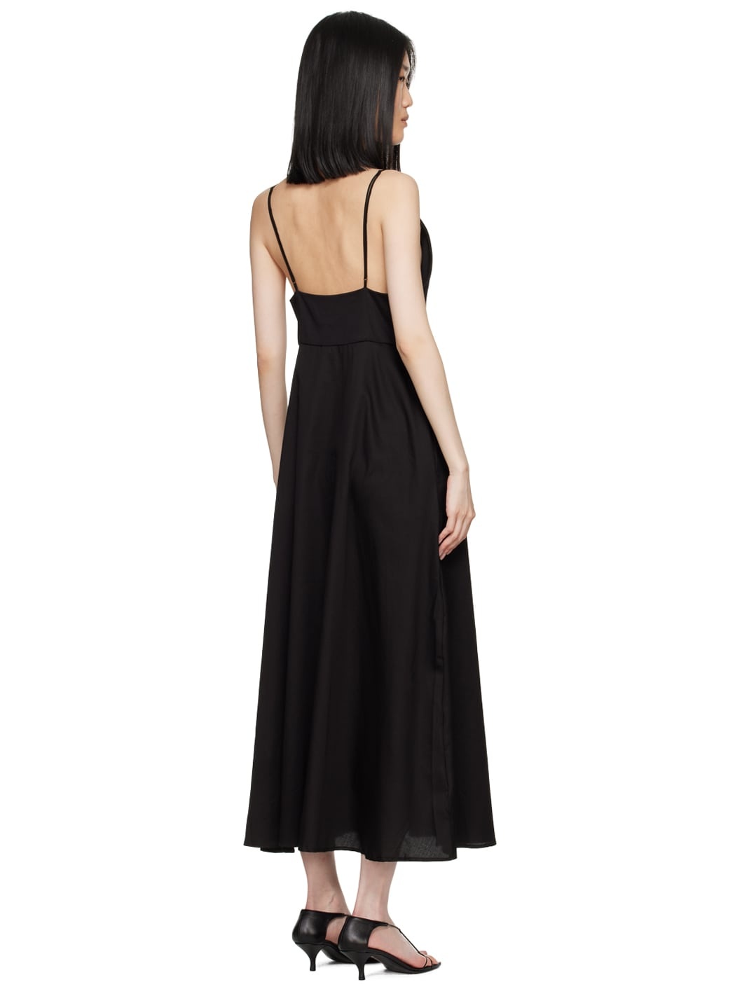 Black Yoko V Midi Dress - 3