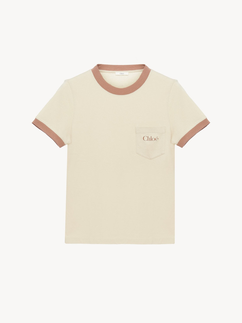 Chloé CREW-NECK LOGO T-SHIRT IN COTTON JERSEY outlook