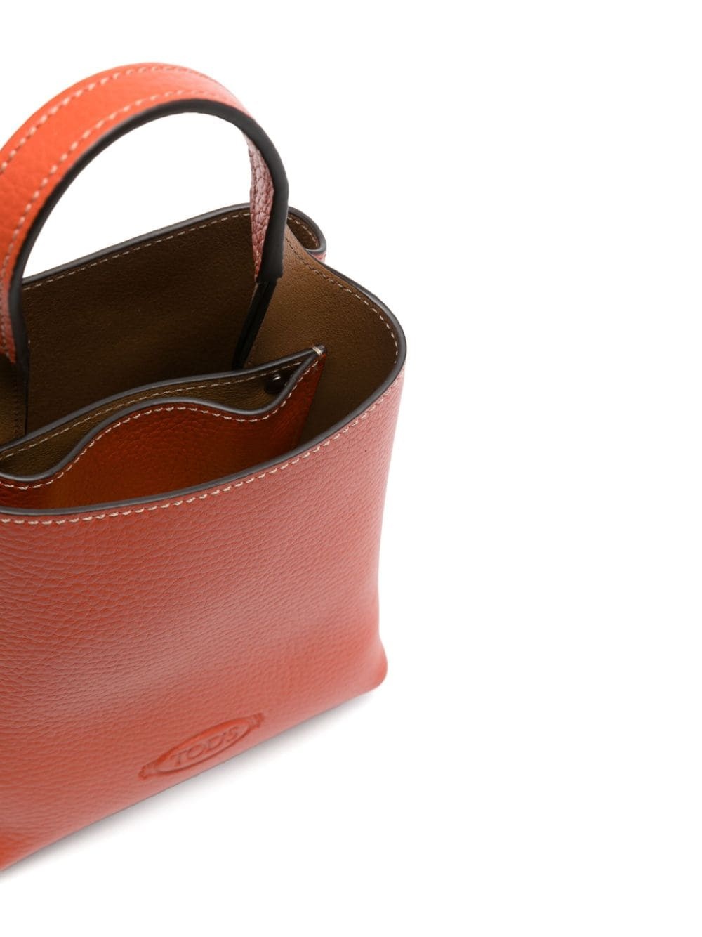 mini leather tote bag - 5