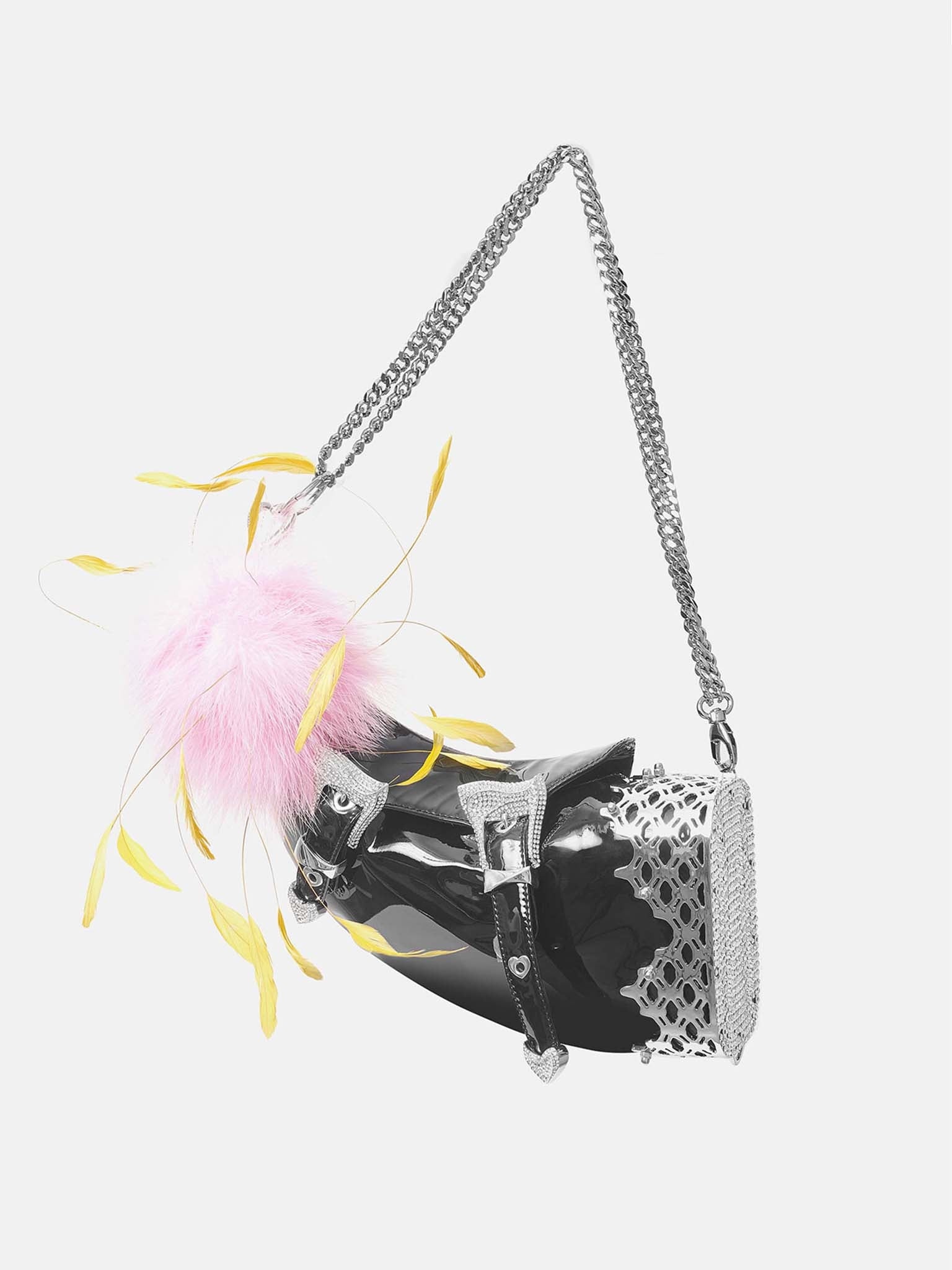 WHORNE BAG PATENT LEATHER BLACK - 5
