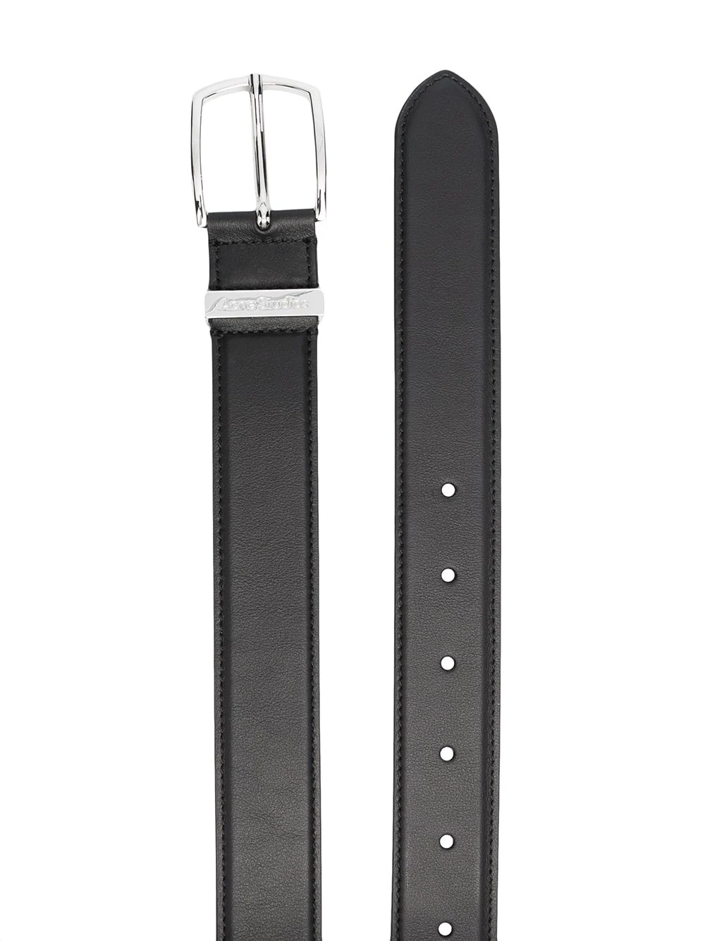 buckle-fastening leather belt - 2