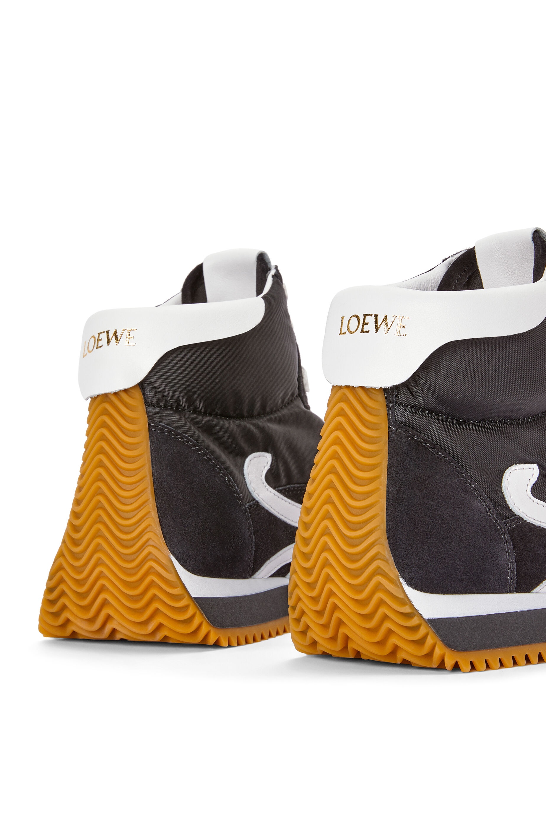 High top Flow runner in nylon and calfskin - 4