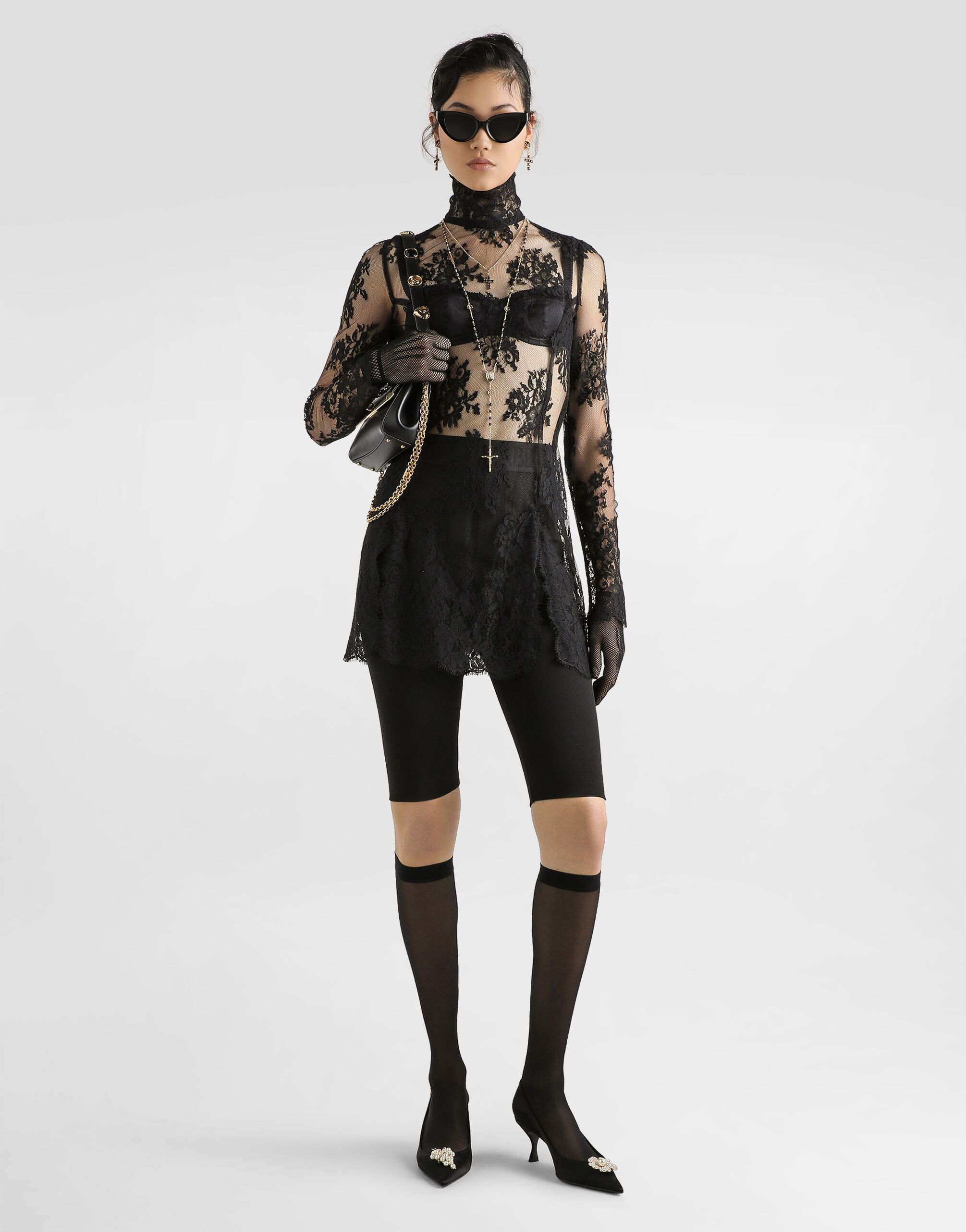 One-piece cordonetto lace dress - 2