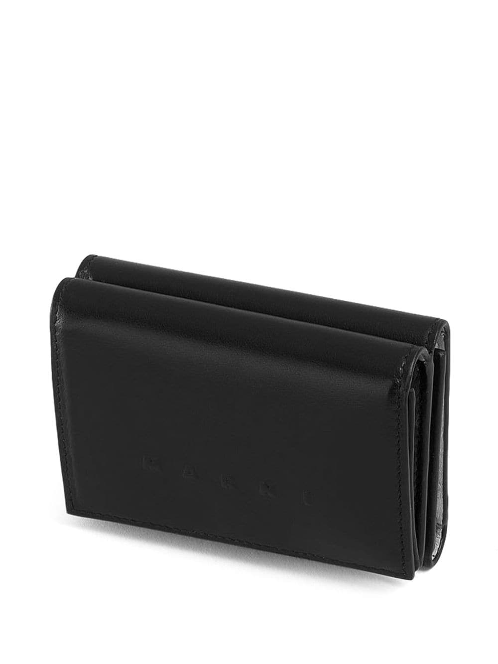 bi-fold embossed logo leather wallet - 4