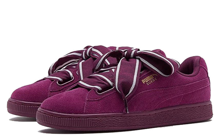 (WMNS) PUMA Suede Heart Satin 2 'Dark Purple' 364084-02 - 3
