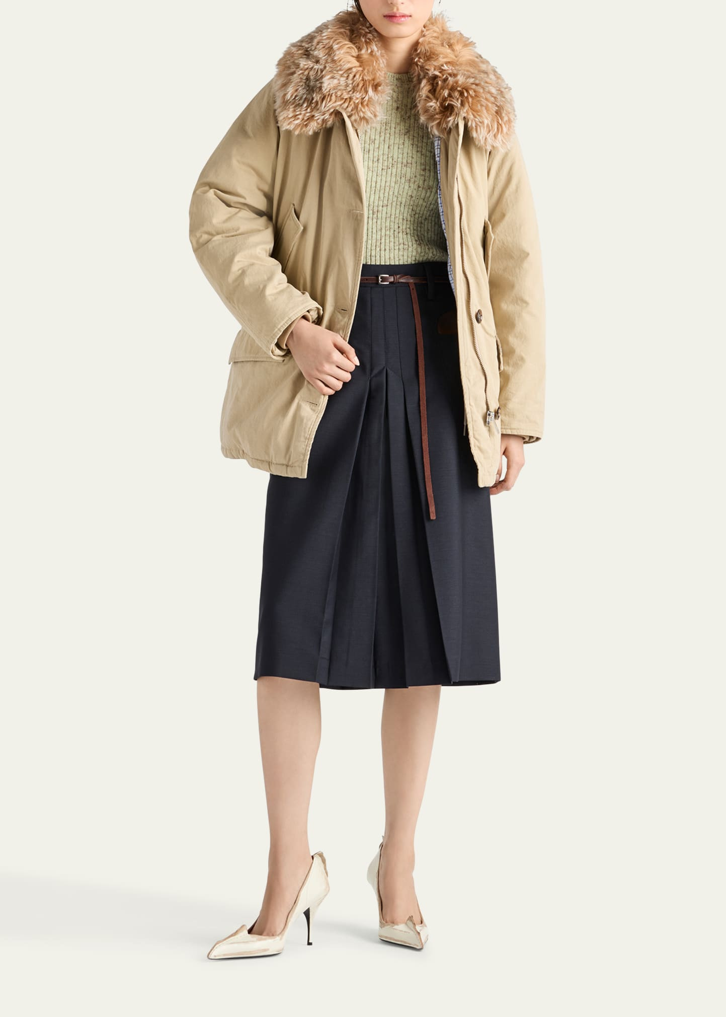 Wool and Linen Short-Sleeve Sweater - 2
