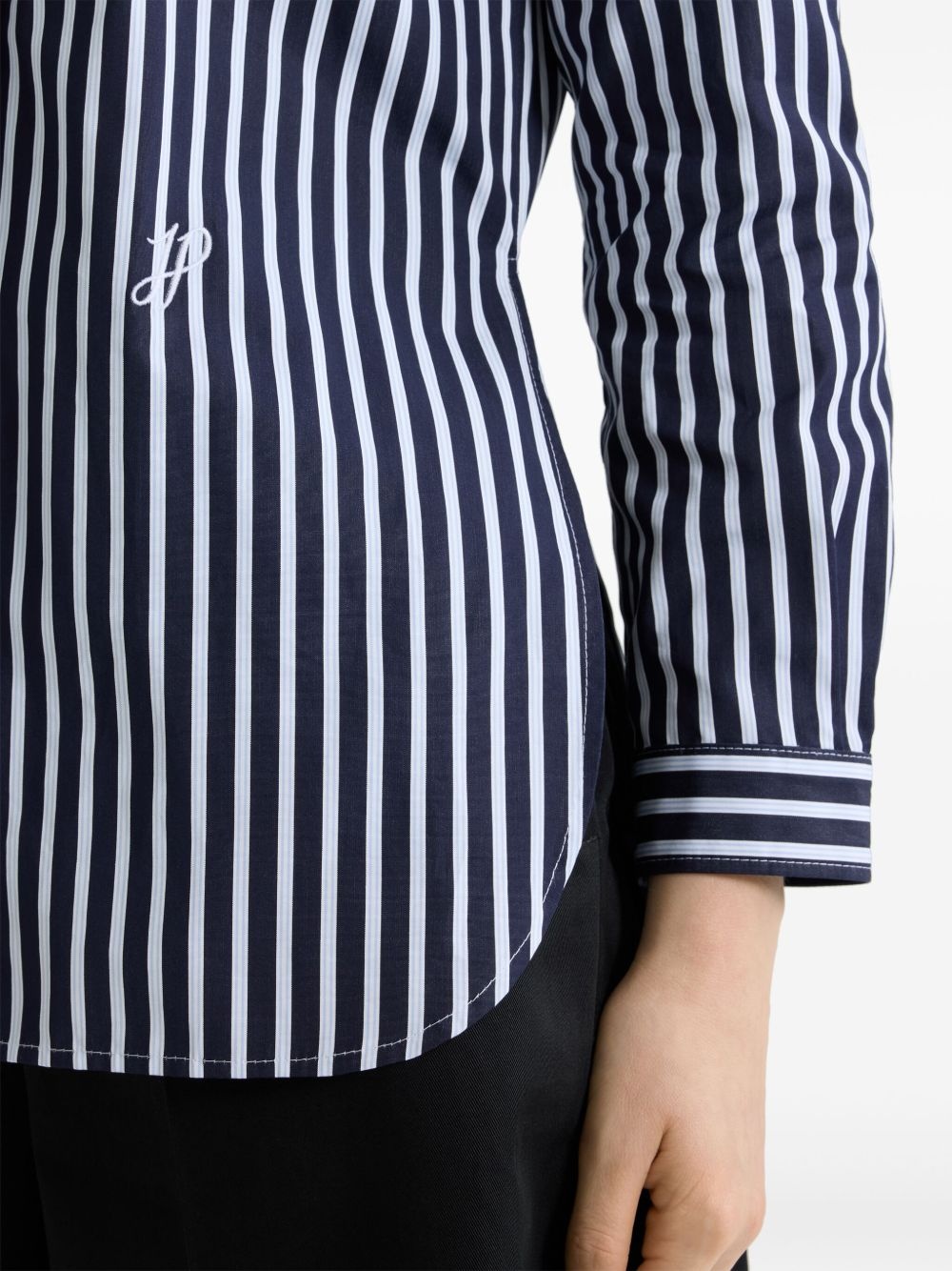 striped poplin shirt - 5