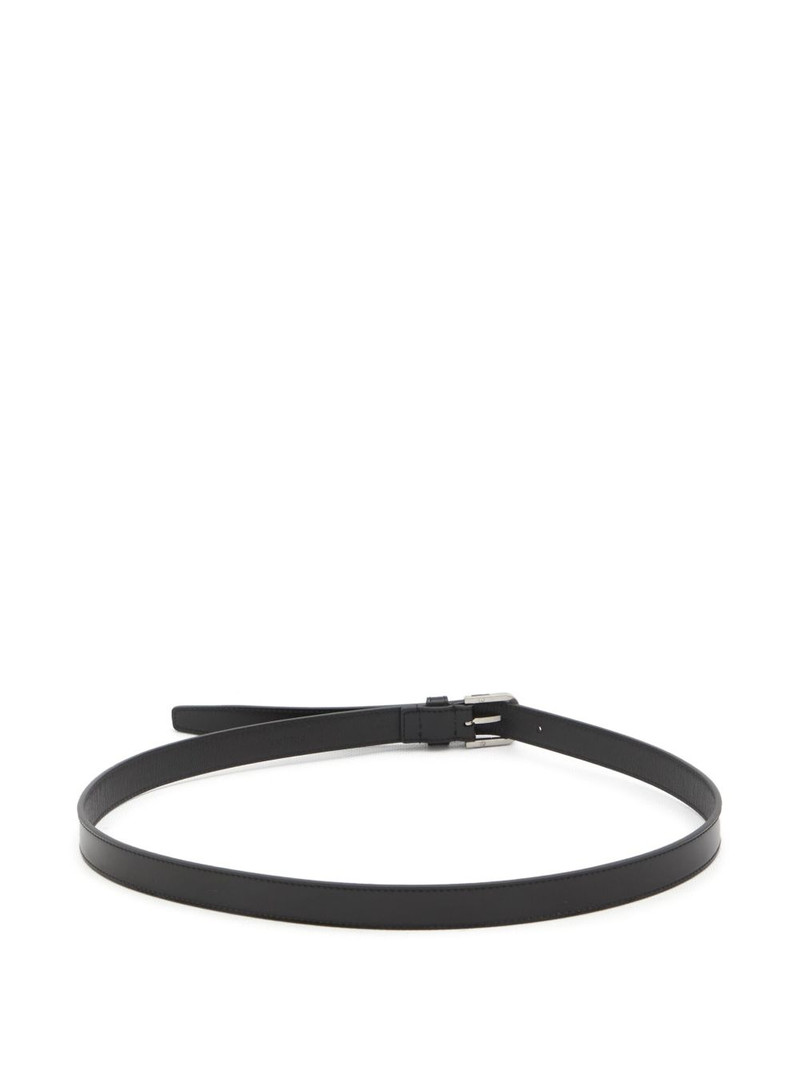 SAINT LAURENT resin-insert brushed-leather belt outlook