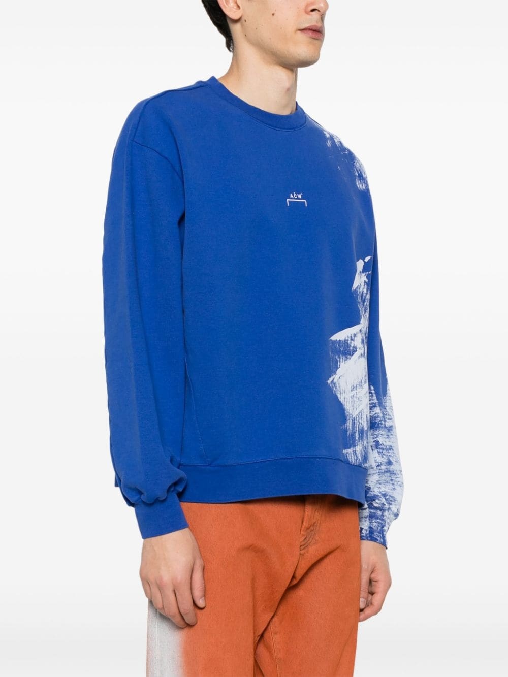 Brushstroke cotton sweatshirt - 3