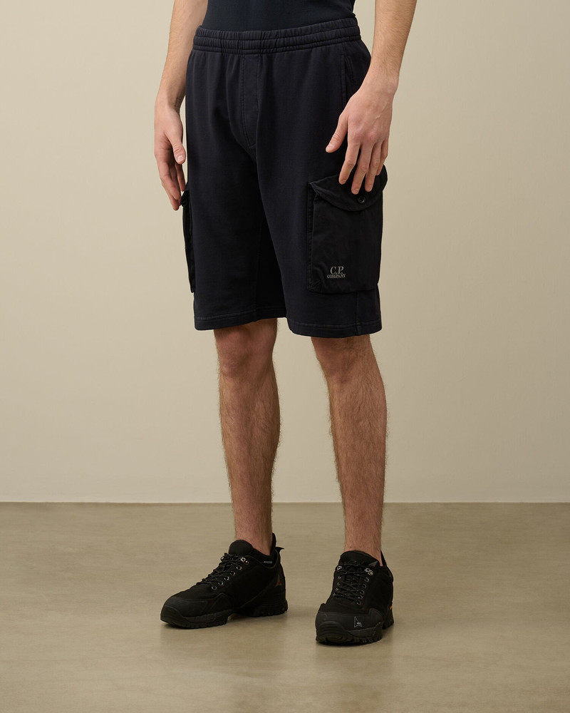 C.P. Company Cotton Fleece Mixed Cargo Shorts outlook