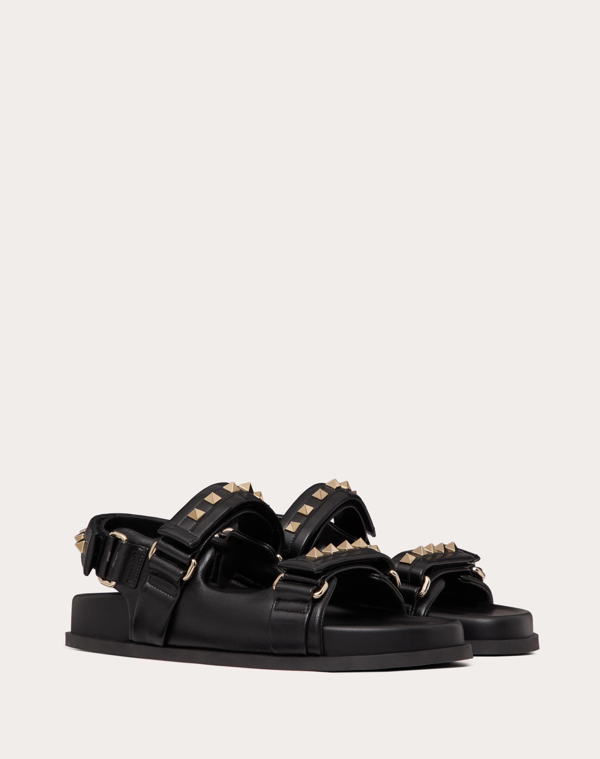 ROCKSTUD FLAT SANDAL IN NAPPA LEATHER - 2