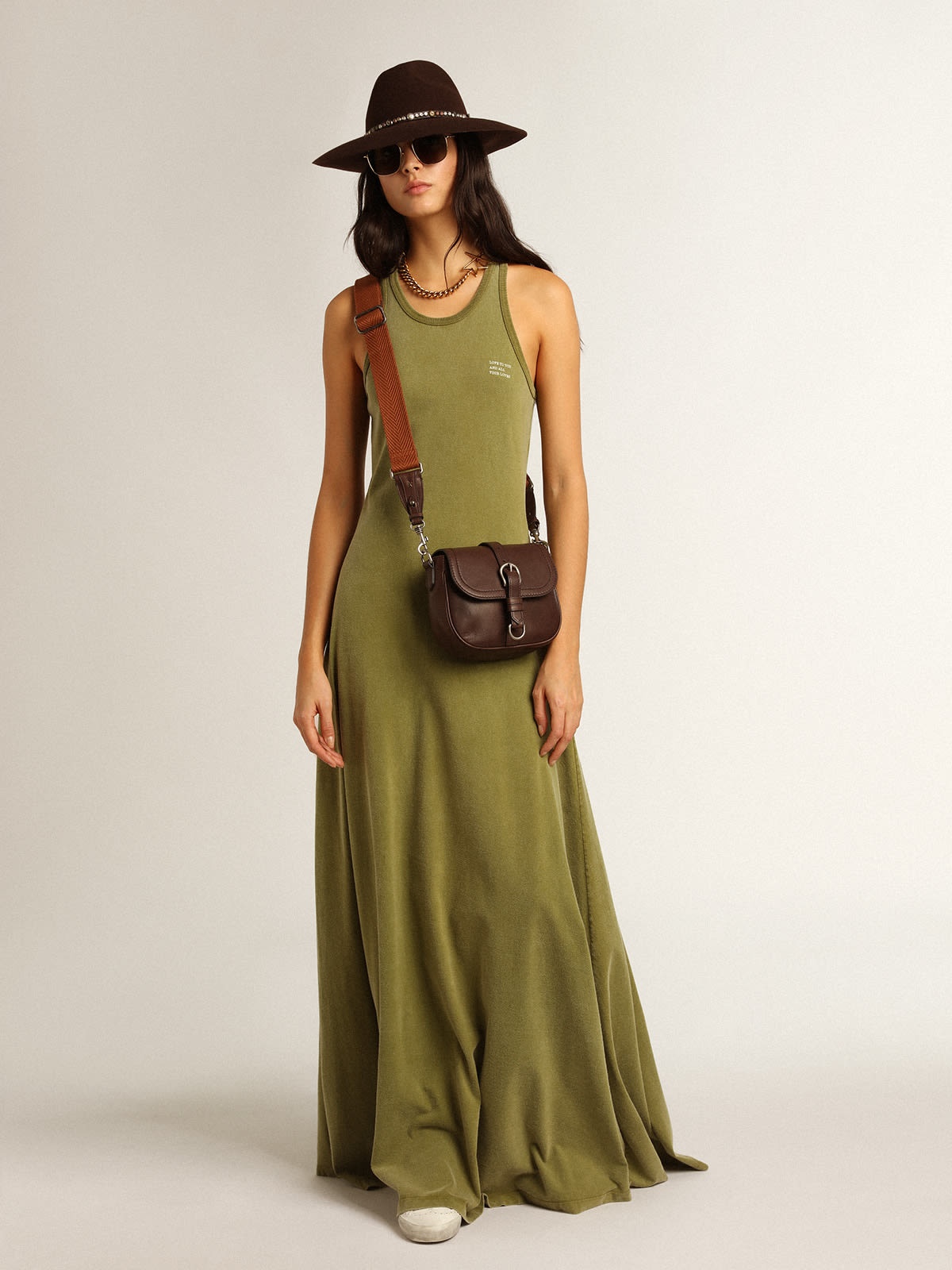 Pesto-green tank dress - 3