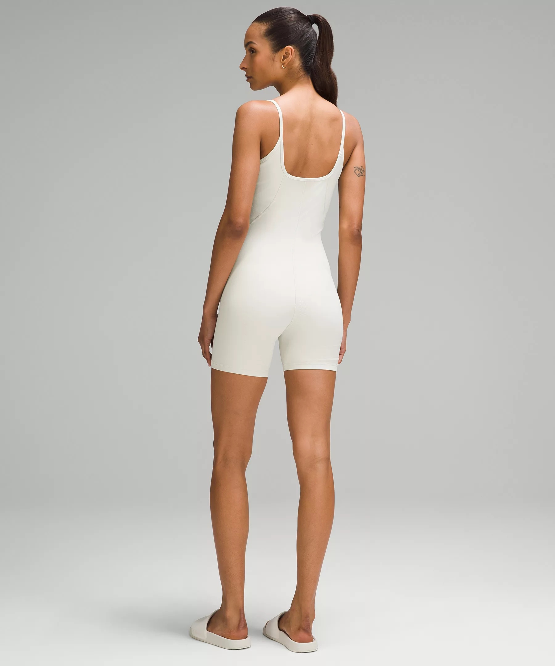 Ribbed Contoured Unitard 6" - 2