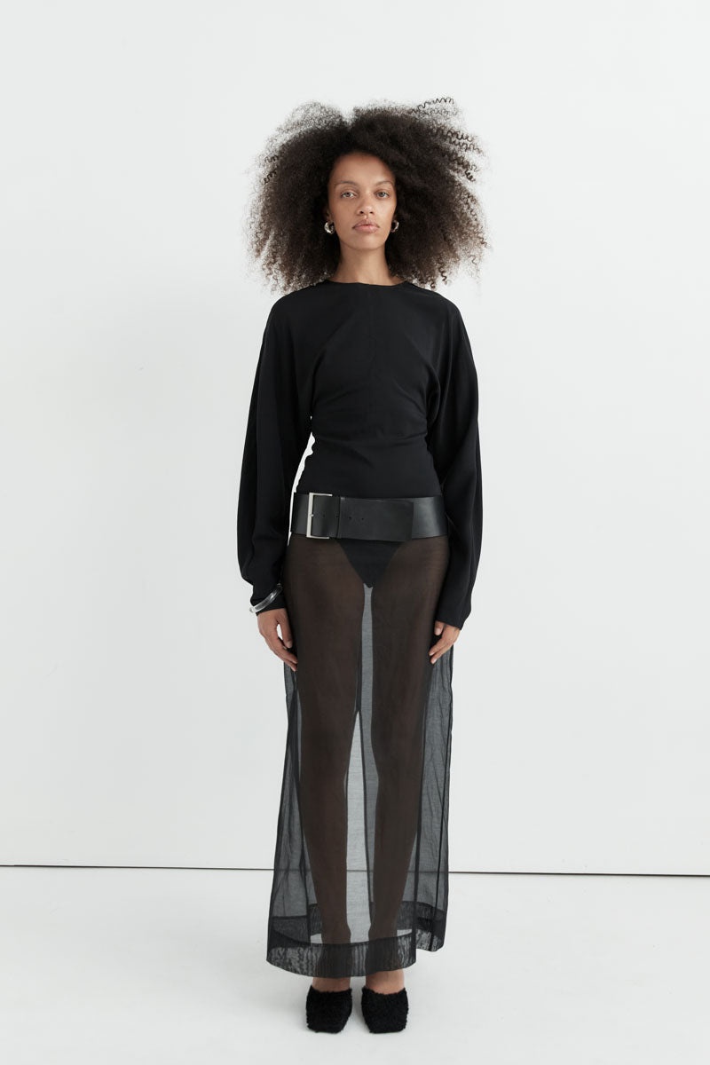 Dolman Sleeve Bodysuit - Black - 8