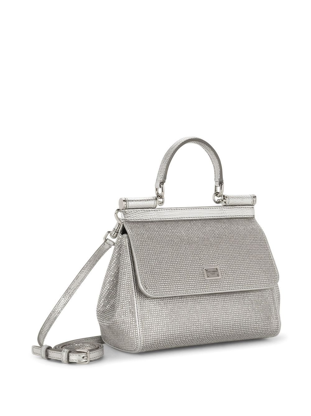 KIM DOLCE&GABBANA crystal-embellished Sicily shoulder bag - 4
