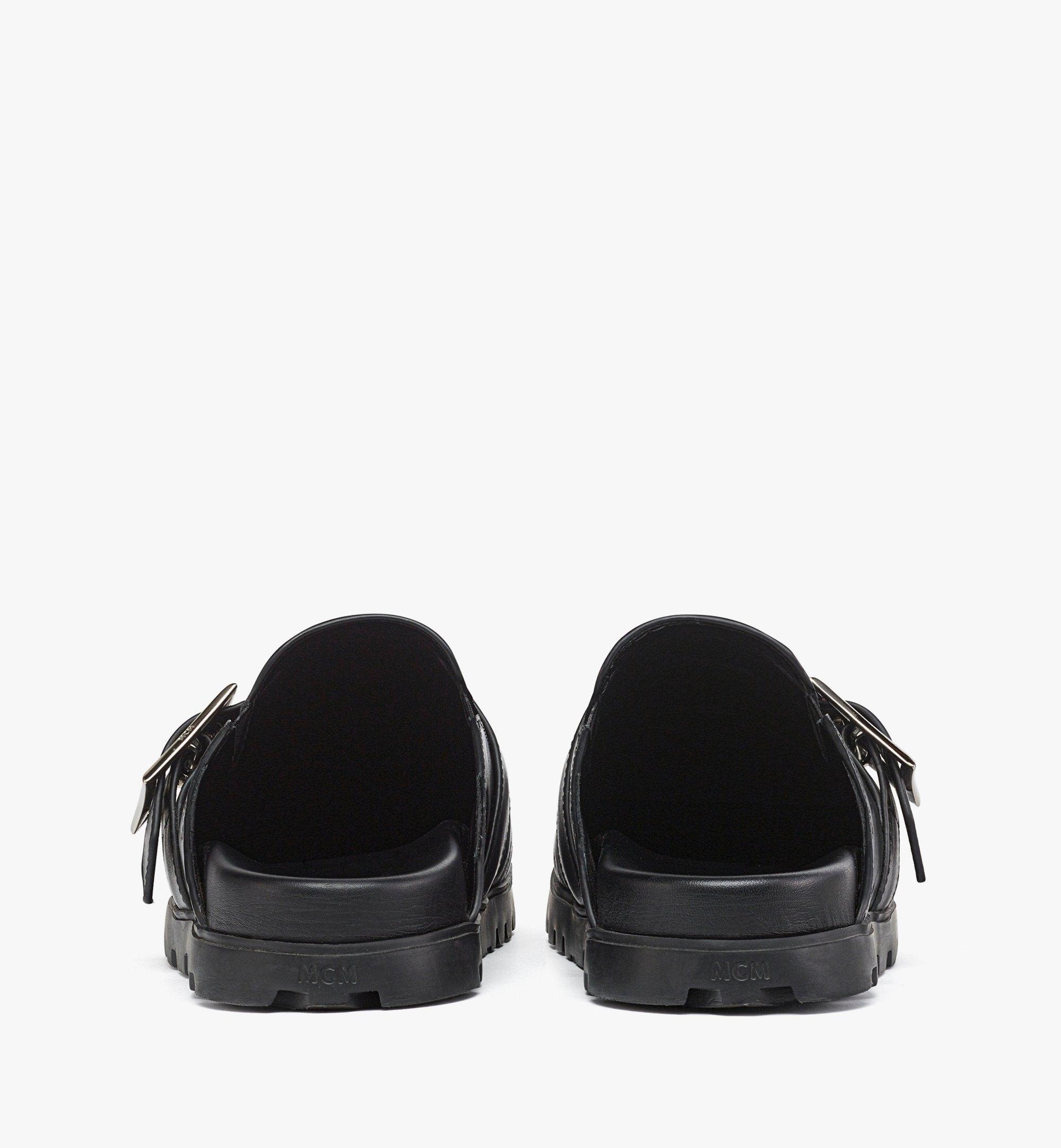Flat Mule in Monogram Leather - 3