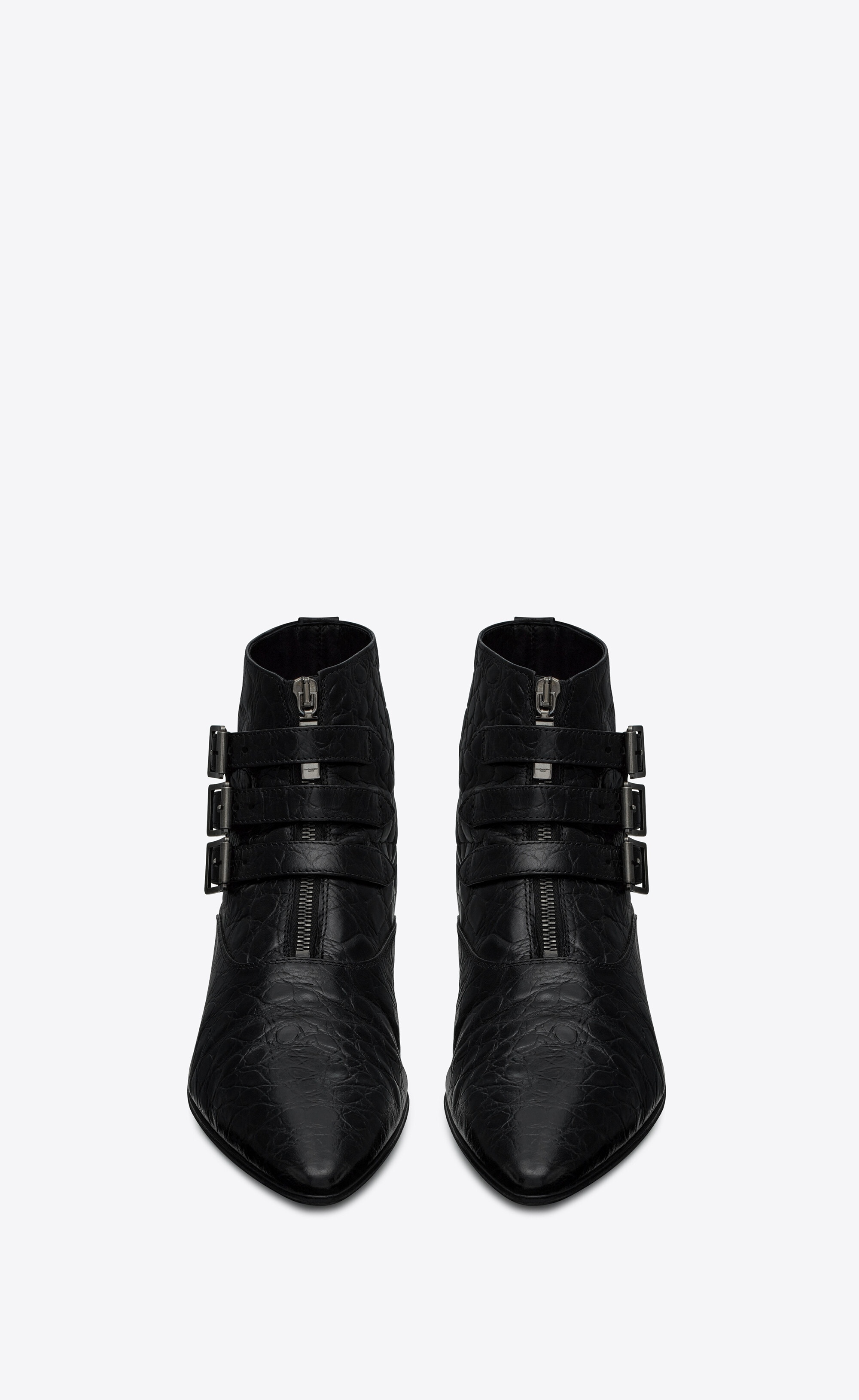 stan boots in crocodile-embossed leather - 2