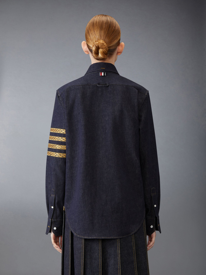 Thom Browne LUNAR NEW YEAR EASY FIT DENIM SHIRT outlook