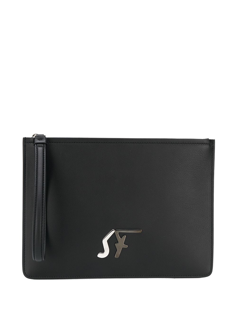 leather clutch bag - 1