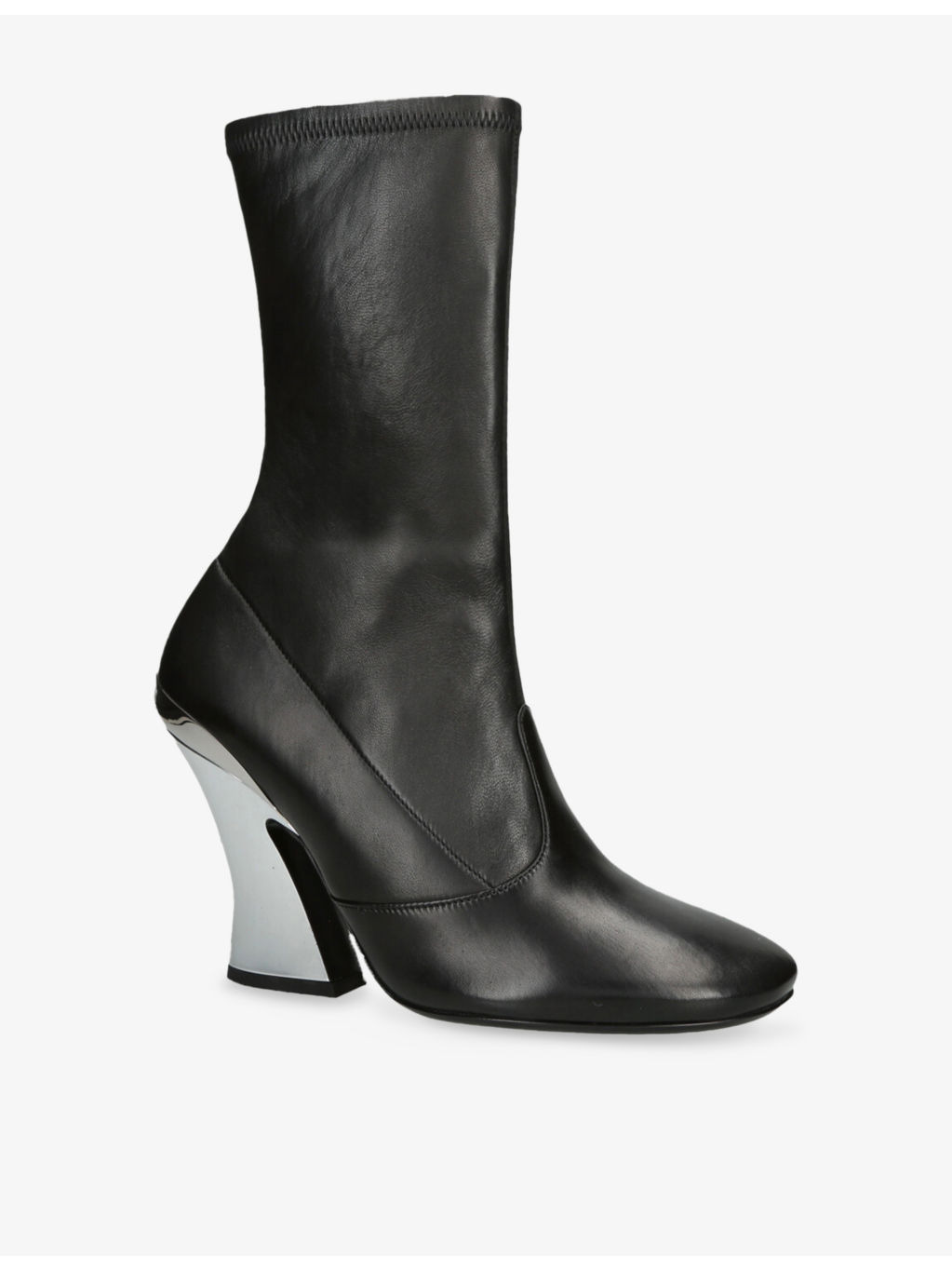 Sculpted Leather Ankle Boots - 3
