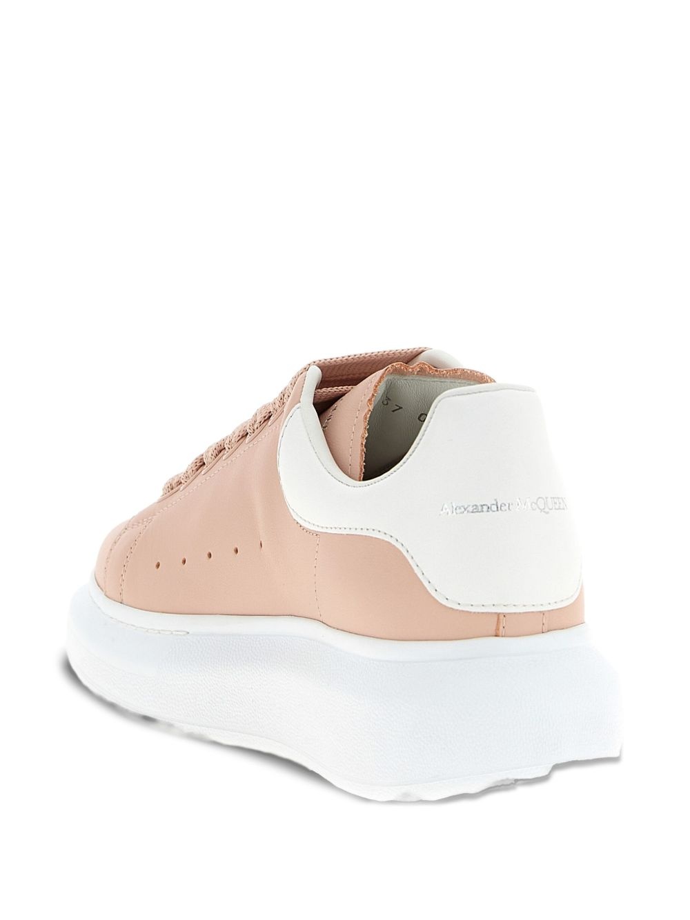 leather lace-up sneakers - 4