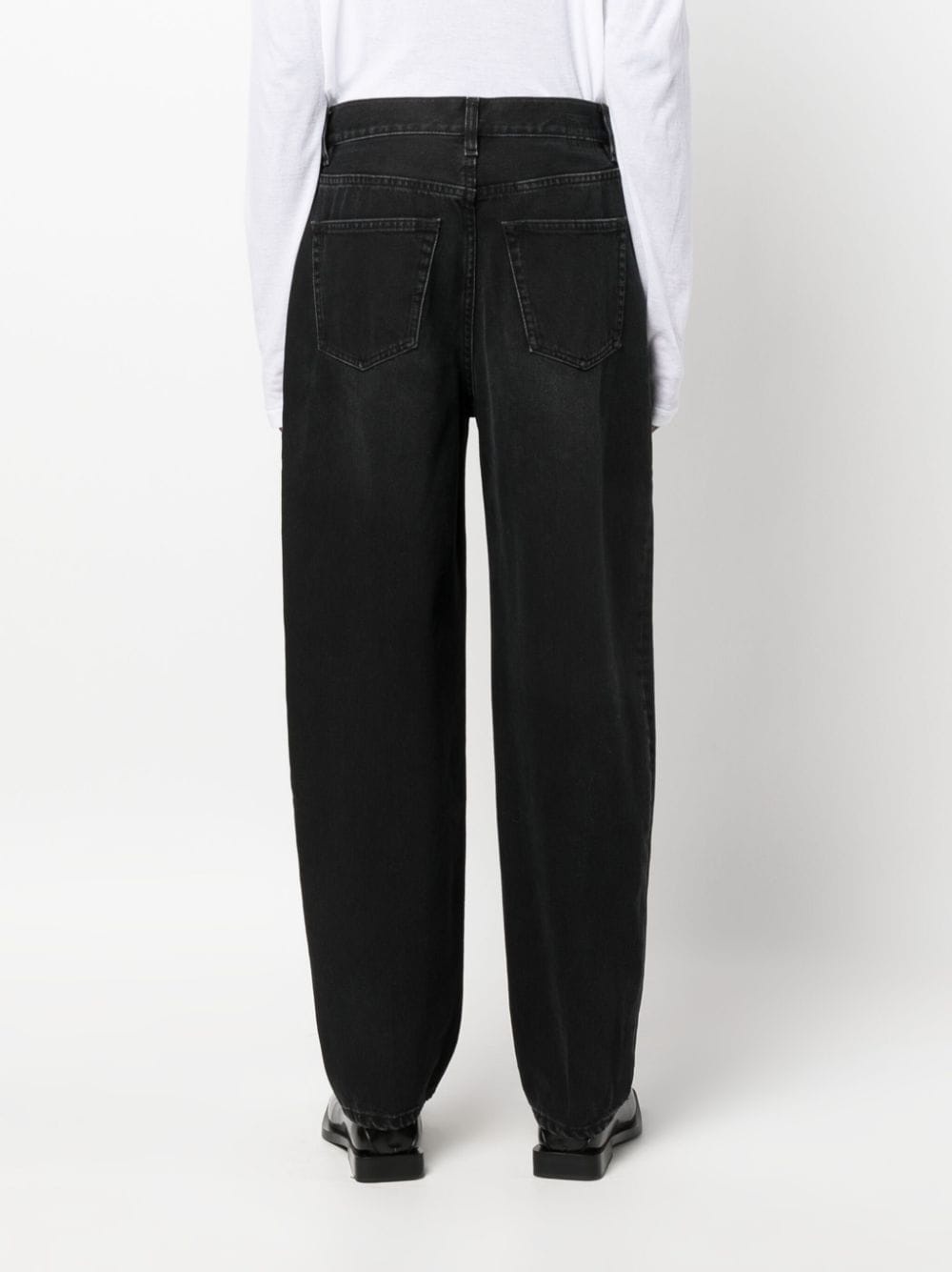 faded-effect tapered-leg jeans - 4