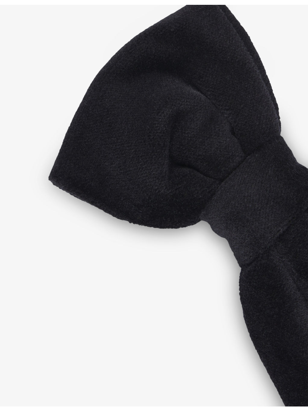 Pre-tied cotton-velvet bow tie - 5